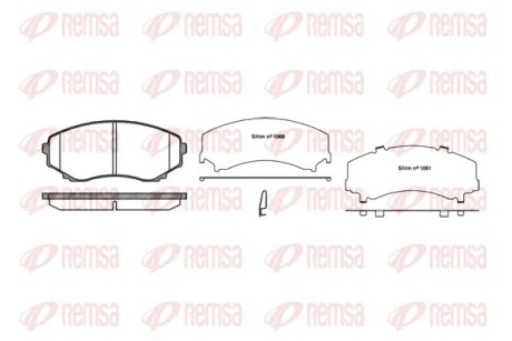 Колодки тормозные дисковые REMSA 0397.22
