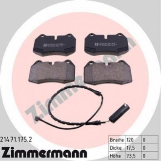 Колодки гальмівні дискові ZIMMERMANN 21471.175.2