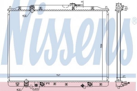 Радіатор охолоджування NISSENS 68151