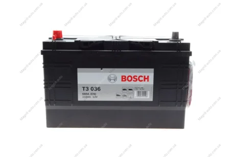 Акумулятор Bosch 12В/110Аг/680А/28,58кг BOSCH 0 092 T30 361