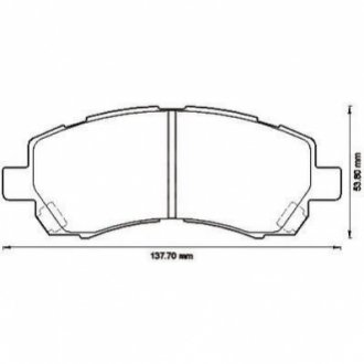 SUBARU Тормозные колодки передн.Subaru Impreza,Legacy 89-00 Jurid 572566J (фото 1)