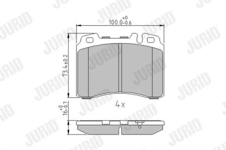 JURID DB Тормозные колодки передн.W124 E-klasa 93-96 3,2 Jurid 571879J