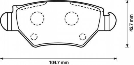 OPEL Колодки тормозные задние ASTRA 1.2-2.0 98- Jurid 573010J (фото 1)