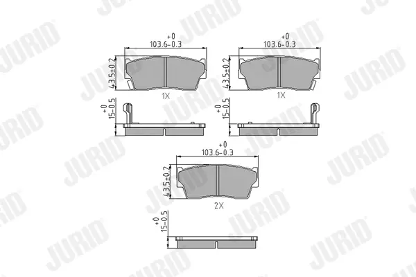 JURID SUZUKI Тормозные колодки передн.Vitara 1,6 88- Jurid 572166J (фото 1)