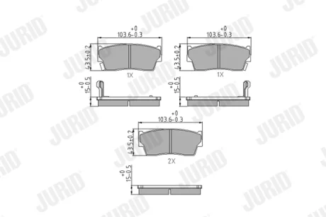 JURID SUZUKI Тормозные колодки передн.Vitara 1,6 88- Jurid 572166J
