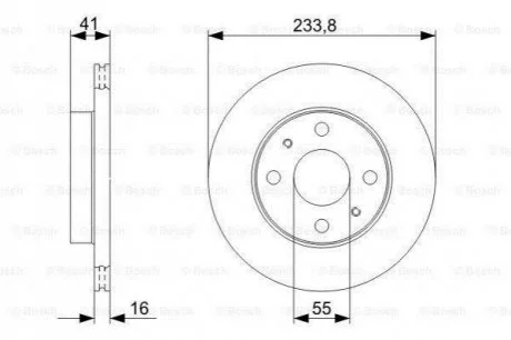 Диск тормозной пер. DAIHATSU SIRION 00- BOSCH 0986479352