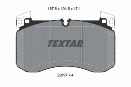 Комплект гальмівних колодок TEXTAR 2269701