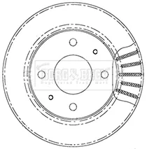 - Диск гальмівний (2 шт) BORG & BECK BBD5007