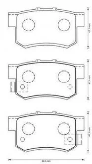 HONDA Тормозн.колодки задн.Accord 03-,CR-V II,Stream 01- Jurid 573375J