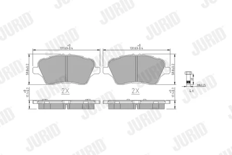 Колодки гальмівні дискові Jurid 573363J