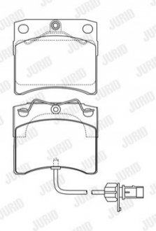 Тормозные колодки перед. VW T4 (с датчиком) Jurid 573046J (фото 1)