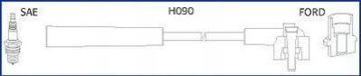 FORD Комплект высоковольтных проводов ESCORT V 1.3 90-95, FIESTA III (GFJ) 1.0 89-95, ORION II (AFF) 1.3 85-90 HITACHI 134659 (фото 1)