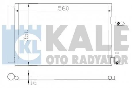 KALE CITROEN Радиатор кондиционера Berlingo 08-,C4 Grand Picasso,C4,Peugeot 307,Partner Kale oto radyator 377900