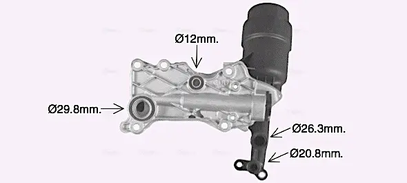Радіатор масляний MERCEDES C-CLASS W 204 (07-) в сб. (вир-во AVA) AVA COOLING MS3741H (фото 1)