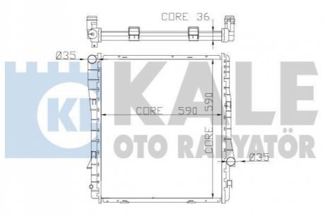 KALE BMW Радиатор охлаждения X5 E53 3.0d/4.4/4.8 Kale oto radyator 354200 (фото 1)