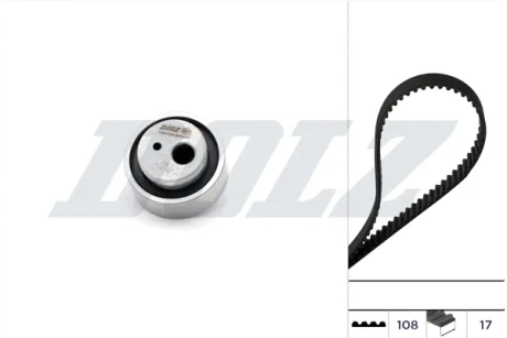 К-кт. ГРМ (рем.+ ролик) Citroen Berlingo 1.4, Xara,Saxo,Ax,Bx,Zx DOLZ SKD026