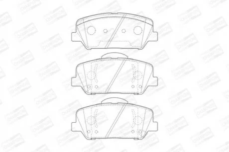 KIA Тормозные колодки передн.Ceed,Cerato 13-, Carens 1,7CRDi 13-,Hyundai i30,Grandeur CHAMPION 573447CH