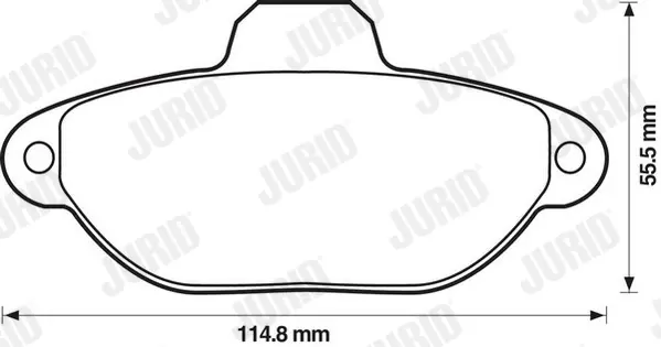 JURID FIAT Тормозные колодки передние Punto -99Cinquecento 700,900,1.1 92- Jurid 571749J (фото 1)