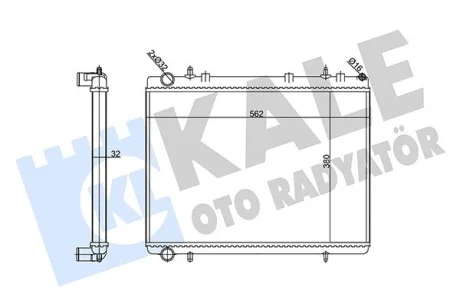 KALE CITROEN Радиатор охлаждения C4 Grand Picasso,Peugeot 307 1.6HDI/2.0 Kale oto radyator 356915