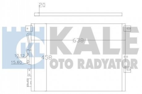 KALE JEEP Радиатор кондиционера Commander,Grand Cherokee II,III 04- Kale oto radyator 385800 (фото 1)