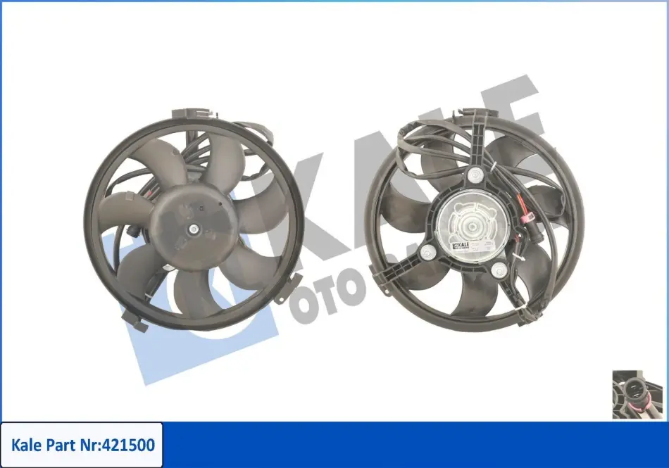 KALE VW Вентилятор радиатора Audi A4/6/8,Passat 1.6/2.8 95- Kale oto radyator 421500 (фото 1)