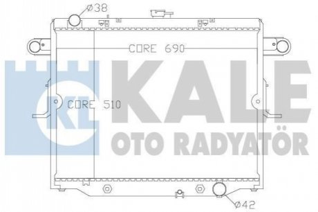 KALE TOYOTA Радиатор охлаждения Land Cruiser 100 4.7 98- Kale oto radyator 342175 (фото 1)