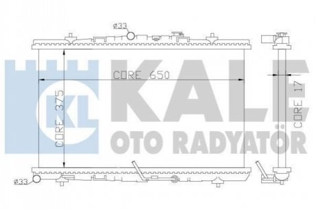 KALE OPEL Радиатор охлаждения Astra H 1.3/1.9CDTI Kale oto radyator 371300 (фото 1)