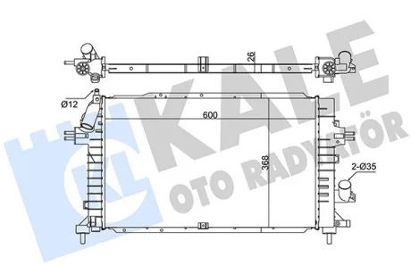 KALE OPEL Радиатор охлаждения Astra H 1.3/1.9CDTI Kale oto radyator 371300