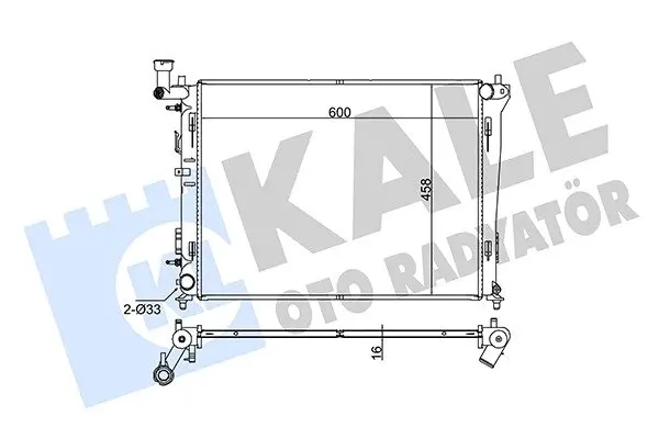 Радіатор охолодження двигуна (паяний) Hyundai Elantra, i30 (07-)/KIA Ceed (07-) АКПП 1.6 CVVT, 2.0 CVVT KALE OTO RADYATOR Kale oto radyator 345930 (фото 1)