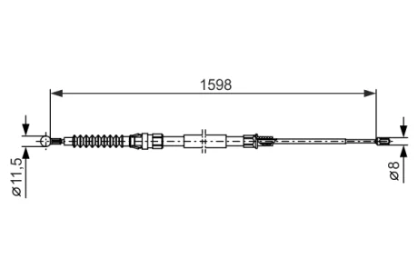 VW Трос ручного тормоза JETTA IV 11- BOSCH 1987482379