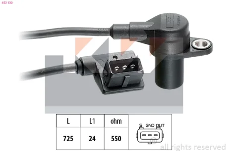 KW Датчик р/вала, к/вала (аналог EPS 1.953.130/Facet 9.0130) Kw 453 130