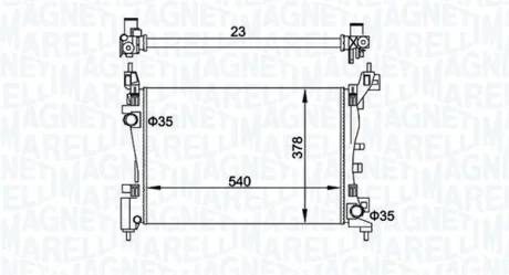 Радиатор FIAT GRANDE PUNTO M4 1.2 8V MP [] MAGNETI MARELLI 350213899000