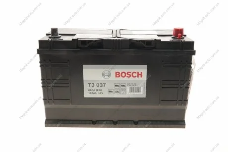 Акумулятор 12В/110Аг/680А/28,58кг BOSCH 0 092 T30 371