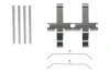TOYOTA К-т установочный пер. торм. колодок HILUX VII 2.5 D-4D 4WD 07-15, LAND CRUISER 80 4.2 TD 90-97, LAND CRUISER 90 3.4 i 24V 96-02 BOSCH 1987474485 (фото 2)