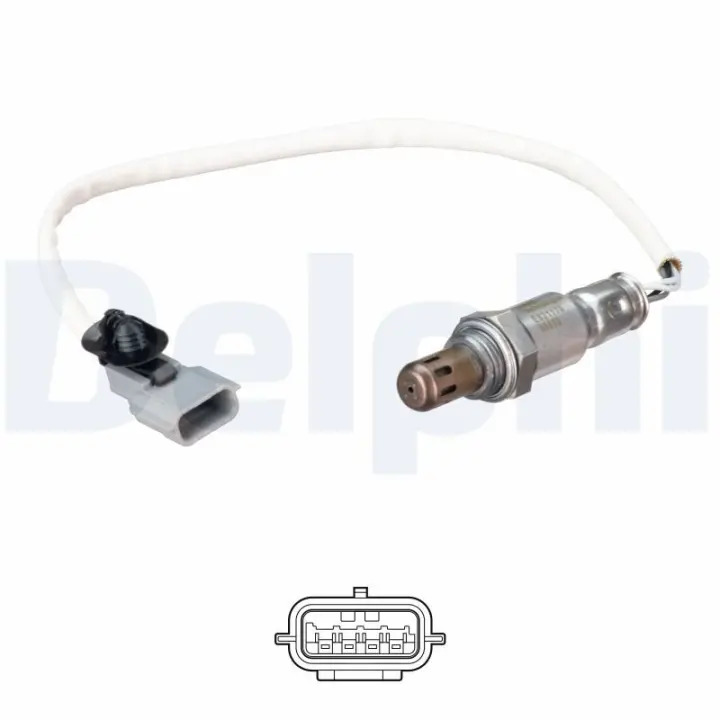 Лямбда-зонд (кількість дротів 4, 350мм) NISSAN JUKE, MICRA V, PULSAR, QASHQAI II 0.9/1.2 11.13- Delphi ES21170-12B1 (фото 1)