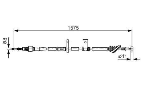 Трос, стояночная тормозная система BOSCH 1987482095
