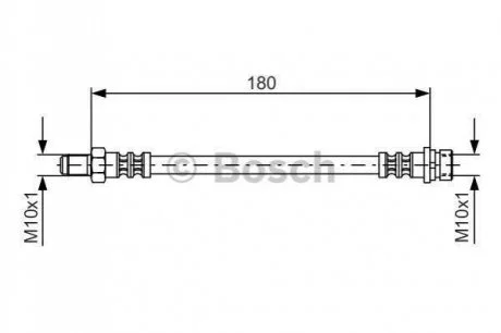 FORD Тормозной шланг задн. внутр. Focus 99- BOSCH 1987476887