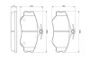 Комплект гальмівних колодок переднього., HYUNDAI GRACE, H100, PORTER 2.4/2.5D/2.6D 07.93-12.04 BOSCH 0986424368 (фото 5)
