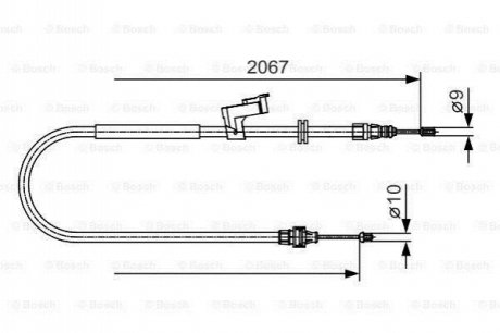 Трос торм. зад. прав. FORD GALAXY BOSCH 1987482134