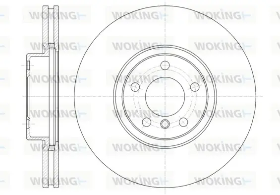 Гальмівний диск перед. BMW X5 (E70/F15/F85) / X6 (E71-72/F16/F86) 07- (348x30) WOKING D61335.10 (фото 1)