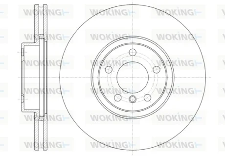 Гальмівний диск перед. BMW X5 (E70/F15/F85) / X6 (E71-72/F16/F86) 07- (348x30) WOKING D61335.10