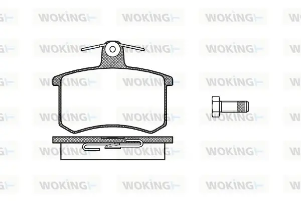 Гальмівні колодки задн. FIAT CROMA /VW SCIROCCO /Audi /A6/A8 1.6-2.8 82-98 WOKING P0353.00 (фото 1)