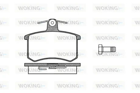 Гальмівні колодки задн. FIAT CROMA /VW SCIROCCO /Audi /A6/A8 1.6-2.8 82-98 WOKING P0353.00