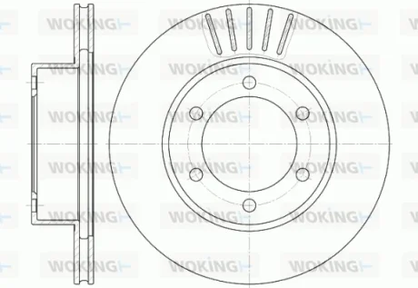 Гальмівний диск передн. 4 RUNNER III /LAND CRUISER 90 2.7-3.4 95-02 WOKING D6562.10