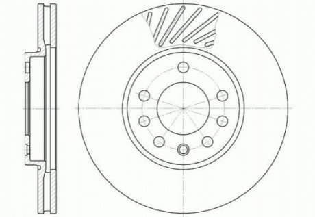 Гальмівний диск перед. Opel Astra G, H/Zafira 98- (вент.) (280x25) WOKING D6584.10