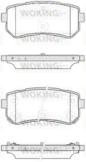 Гальмівні колодки задн. Accent/Ceed/Cerato/Creta/i20 (05-21) WOKING P13093.42