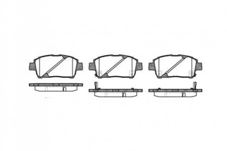 Гальмівні колодки перед. Toyota Yaris/Prius 99-05 (akebono) WOKING P6403.02