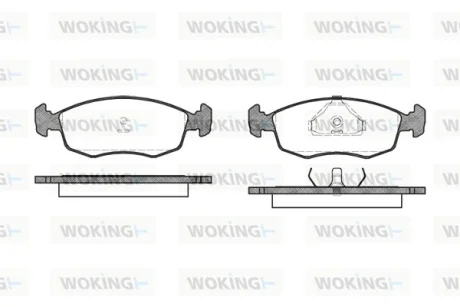 Гальмівні колодки перед. Ford Escort/Sierra 84-99 (ATE) WOKING P0723.00