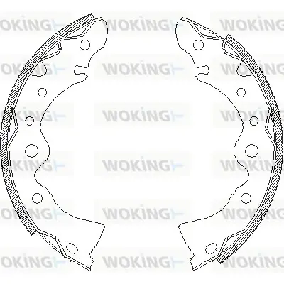 Гальмівні колодки задні NISSAN BLUEBIRD 1.5-2.0 83-90 WOKING Z4144.00 (фото 1)
