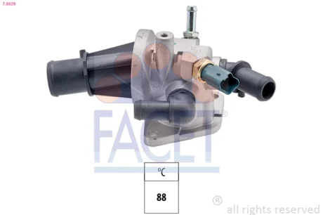 Термостат Opel Combo C (05-), Corsa C (03-), Meriva A (03-) 1.3 CDTi Facet FACET 7.8639